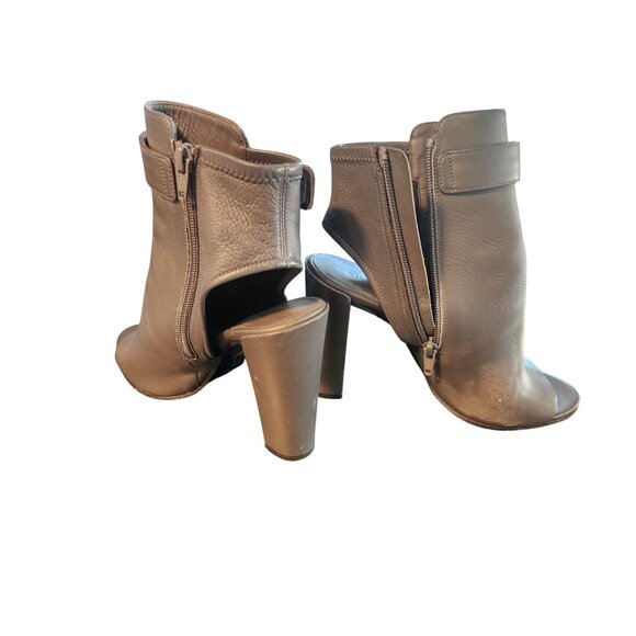 Vince Camuto Size 8.5 Pee Toe Slingback Open Heel Gray - Picture 3 of 4